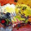 '... die unerträgliche Leichtigkeit der Märkte ...' - Tuschezeichnung, koloriert - 35 x 48 cm - 19.05.10 